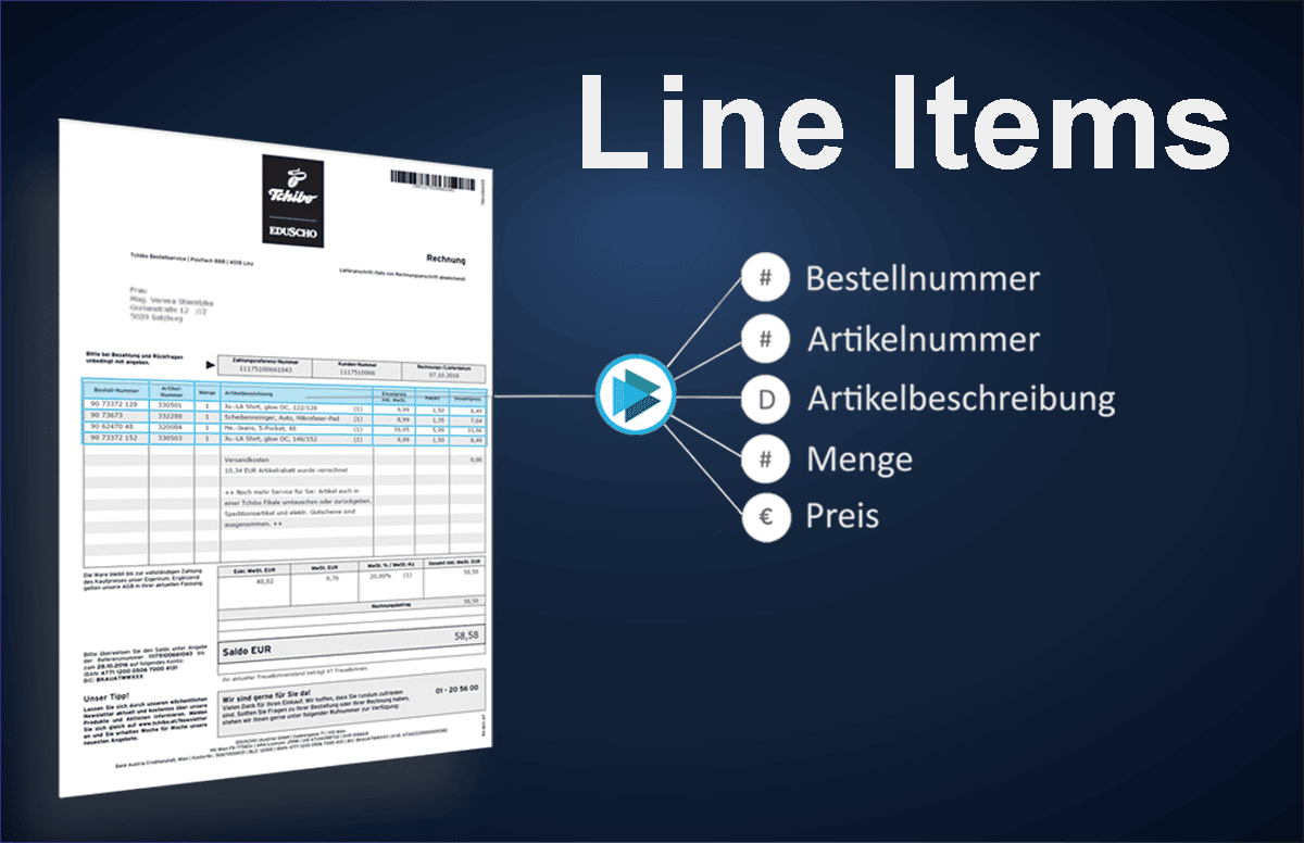 Line Item Invoice