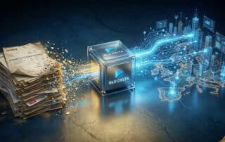 Computergrafisch symbolisierter Prozess zu ViDA 2030.KI-generiert.